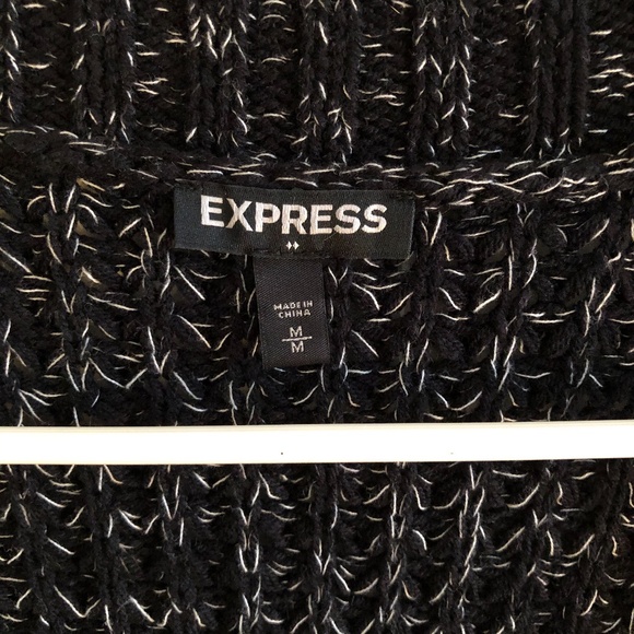 Express Speckled Open Front Cardigan Size Medium - Picture 3 of 6